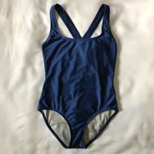 Blue One Piece Swimsuit Speedo Size 8
